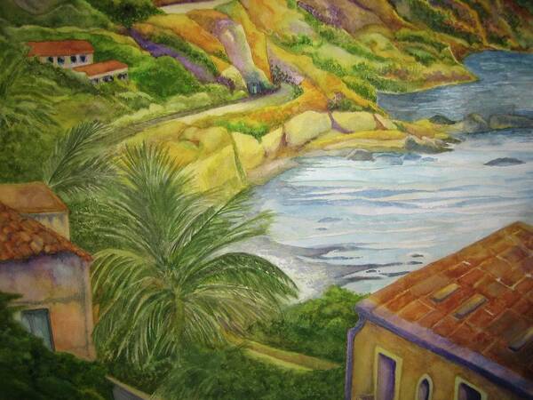 Sicily Art Print featuring the painting AM Taormina by Kandy Cross