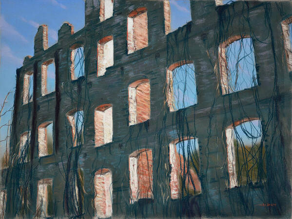 19th Art Print featuring the painting American Ruins by Christopher Reid