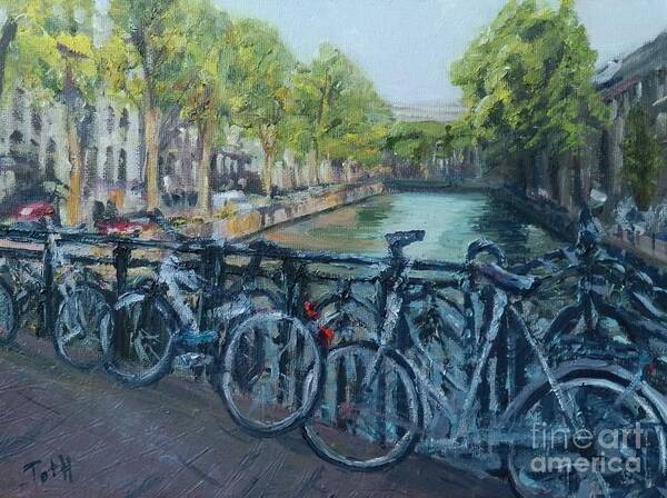 Amsterdam Art Print featuring the painting Amsterdam by Laura Toth