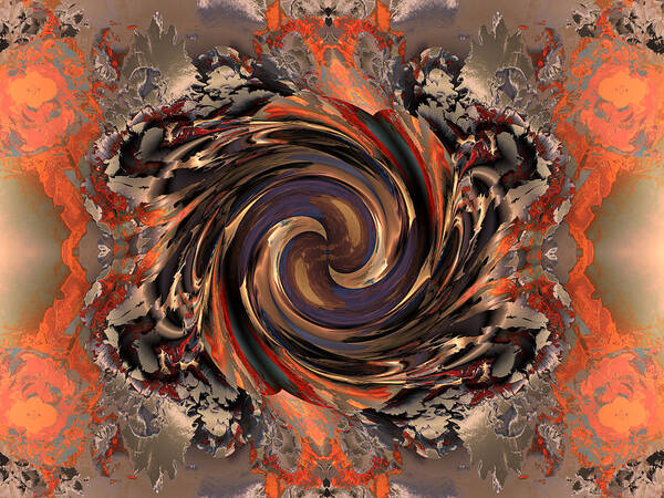 Digital Art Print featuring the digital art Another Swirl by Claude McCoy