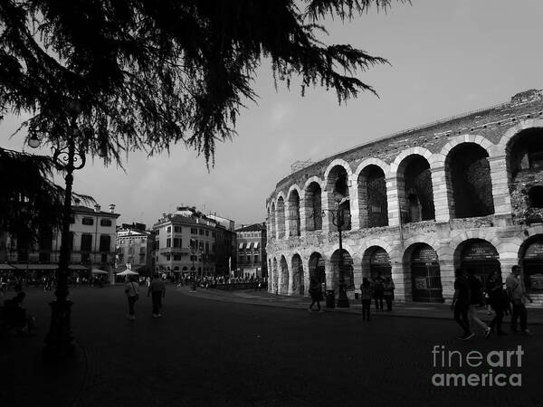 Verona Arena Art Print featuring the photograph Arena di Verona by R Dupras