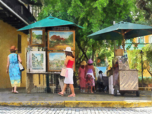 Art Art Print featuring the photograph Art Show in San Juan by Susan Savad