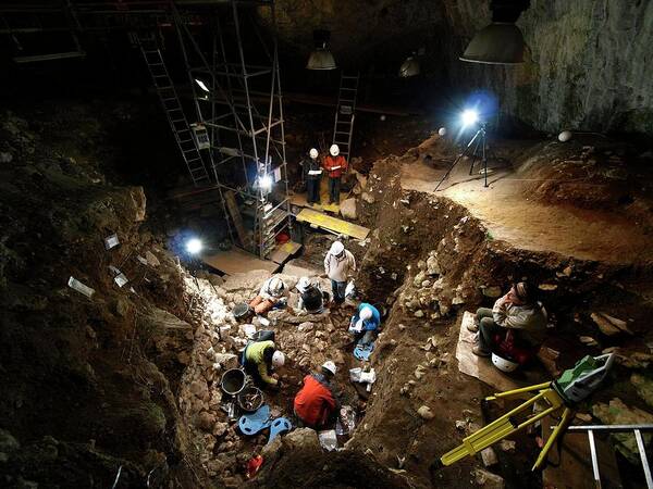 Human Art Print featuring the photograph Atapuerca Fossil Excavation by Javier Trueba/msf