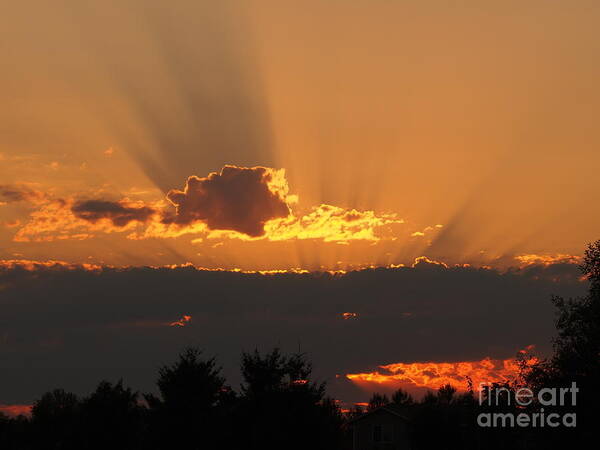 August Art Print featuring the photograph August Sunset by Jacklyn Duryea Fraizer