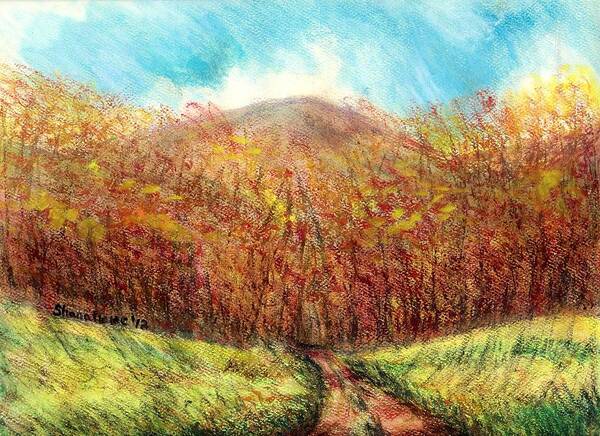 Meadow Art Print featuring the painting Autumn Meadow by Shana Rowe Jackson