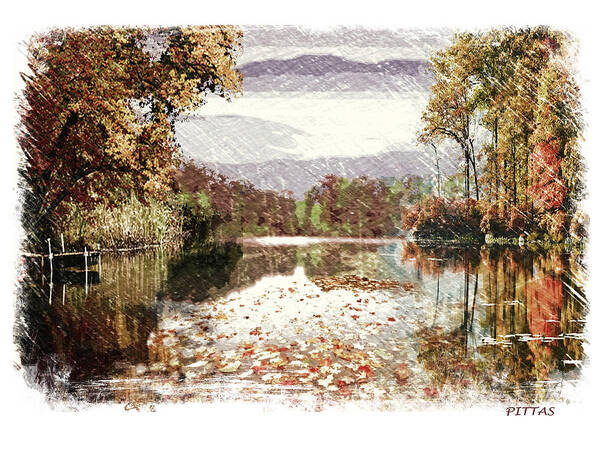  Art Print featuring the mixed media Autumn Reflections by Michael Pittas