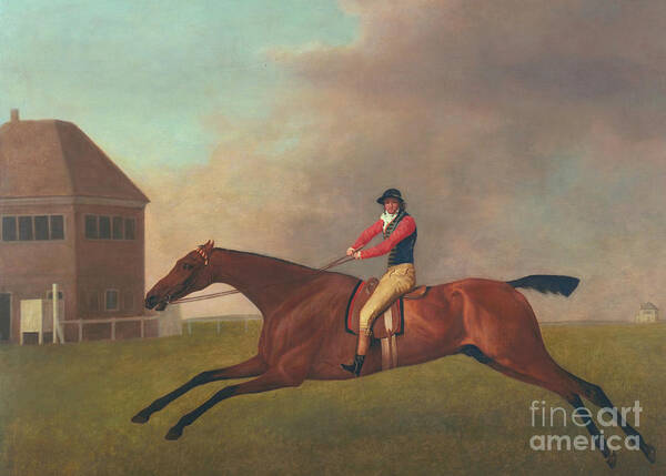 Horse Art Print featuring the painting Baronet with Sam Chifney Up by George Stubbs