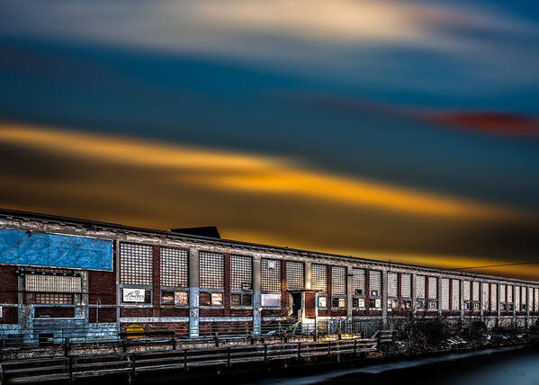 Bates Art Print featuring the photograph Bates Mill Number 5 Sunset by Bob Orsillo