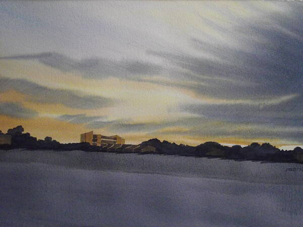 Evening Sunset Art Print featuring the painting Beach Sunset by Robert Rohrich