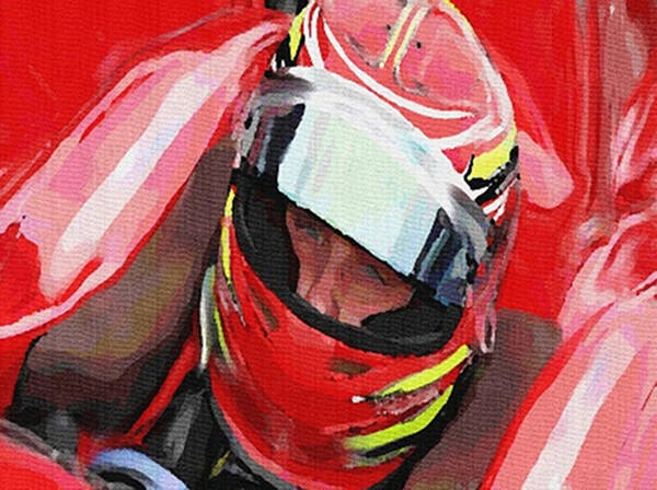 Auto Racing Art Print featuring the mixed media Before The Green Flag by Dennis Buckman