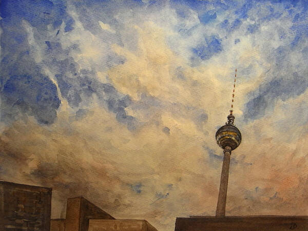 Alexander Art Print featuring the painting Berliner Sky by Juan Bosco