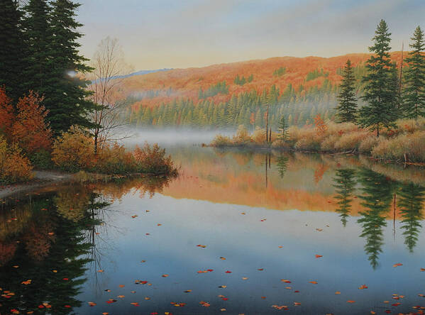 Jake Vandenbrink Art Print featuring the painting Beside the Still Water by Jake Vandenbrink
