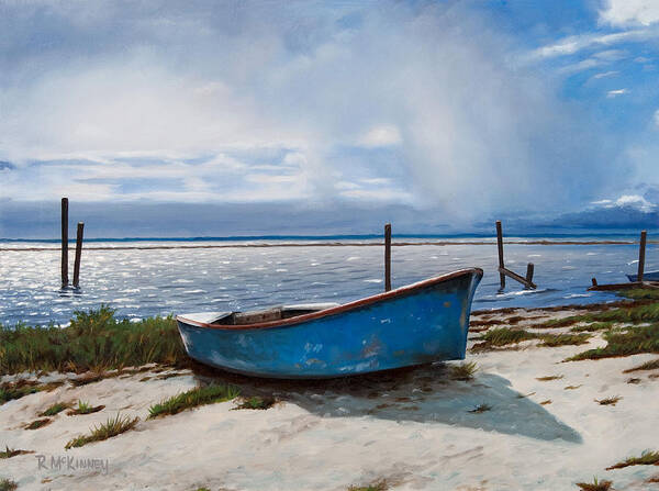 Boats Art Print featuring the painting Better Days by Rick McKinney