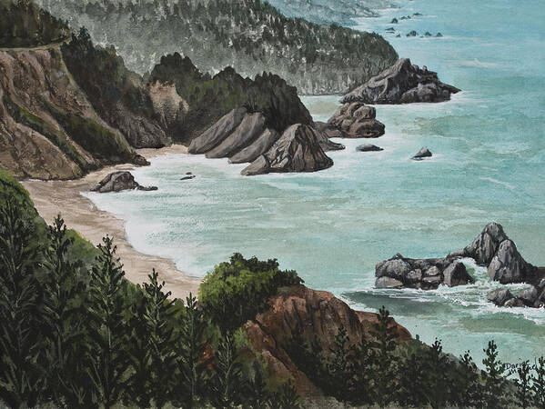 California Art Print featuring the painting Big Sur by Darice Machel McGuire