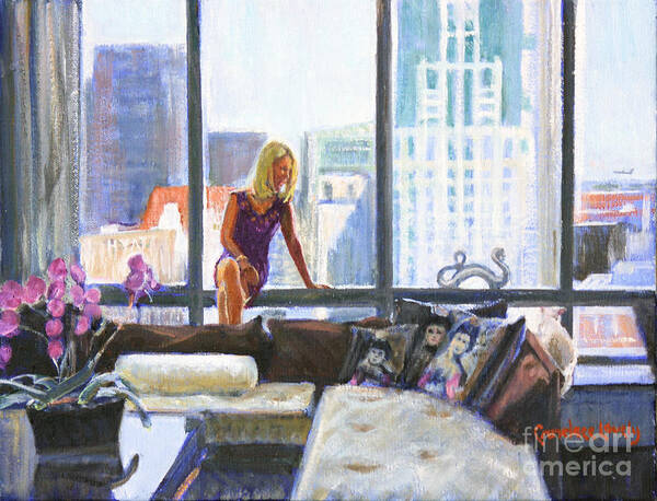 Boston Condo Art Print featuring the painting Bird Nest on Avery by Candace Lovely