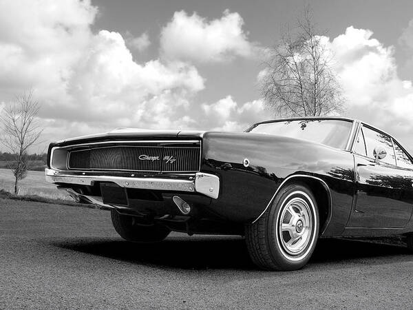 Dodge Charger Art Print featuring the photograph Black Beaut - Charger R/T by Gill Billington