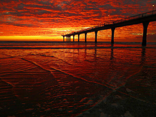 Blood Art Print featuring the photograph Blood Red Dawn by Steve Taylor