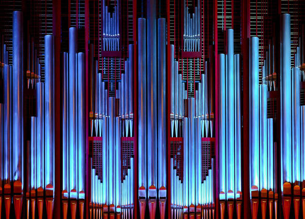 Blue Art Print featuring the photograph Blue organ pipes by Jenny Setchell