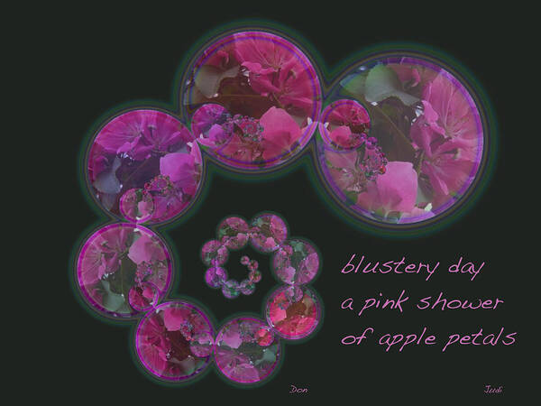 Poetry Art Print featuring the photograph Blustery Day Haiga by Judi and Don Hall