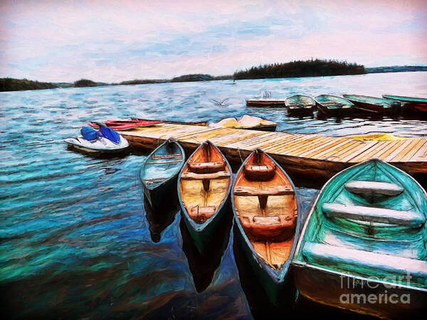 Boats Art Print featuring the photograph Boats Are Waiting by Claire Bull