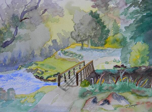 Bridge Art Print featuring the painting Bridge Near Enniskerry Ireland by Warren Thompson Bridge Art Print featuring the painting Bridge Near Enniskerry Ireland by Warren Thompson