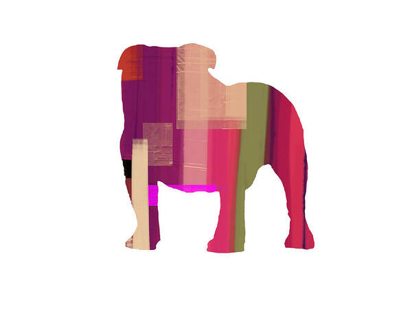 Bulldog Art Print featuring the painting Bulldog by Naxart Studio