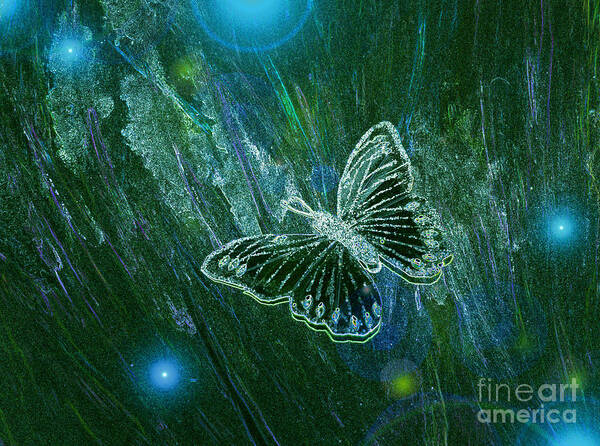 First Star Art Art Print featuring the painting Butterfly Magic by jrr by First Star Art