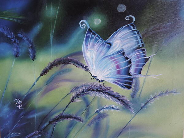 Wild Life Art Print featuring the painting Butterfly series #3 by Dianna Lewis