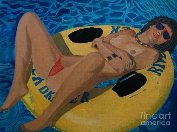 Rafting Art Print featuring the painting California Dreamer by Anthony Morris