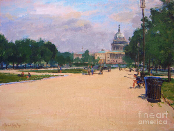 Landscape Art Print featuring the painting Capitol View by Joan Coffey