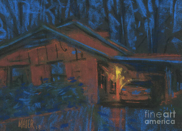 Car Port Art Print featuring the painting Car Port by Donald Maier