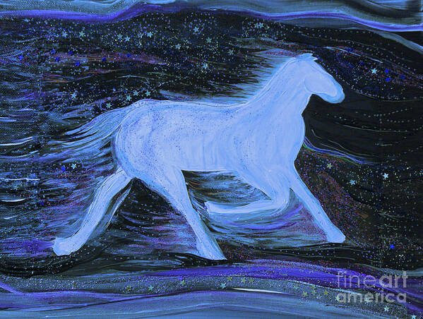 First Star Art Art Print featuring the painting Celestial by jrr by First Star Art