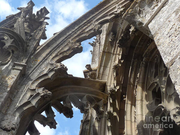 Chartres Art Print featuring the photograph Chartres Flying Buttress by Deborah Smolinske