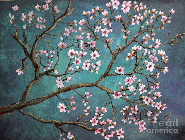 Flowers Art Print featuring the painting Cherry Blossom by Nancy Bradley
