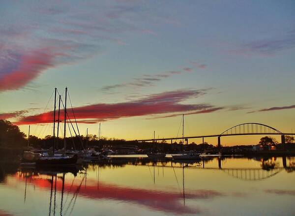 Chesapeake Art Print featuring the photograph Chesapeake City Sunset by Ed Sweeney