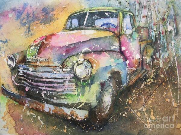 Chevy Art Print featuring the painting Chevy Truck by Carol Losinski Naylor