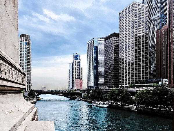 Chicago Art Print featuring the photograph Chicago - View From Michigan Avenue Bridge by Susan Savad