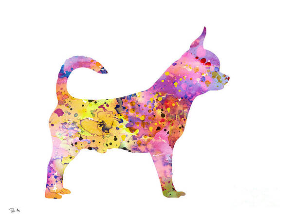 Art Art Print featuring the painting Chihuahua by Watercolor Girl
