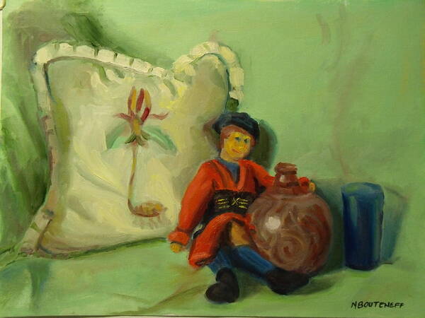 Children Art Print featuring the painting Childhood Dreams Rag Doll by Nicolas Bouteneff