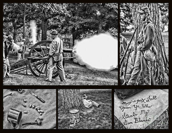Civil War Art Print featuring the photograph Civil War Collage by Geraldine DeBoer