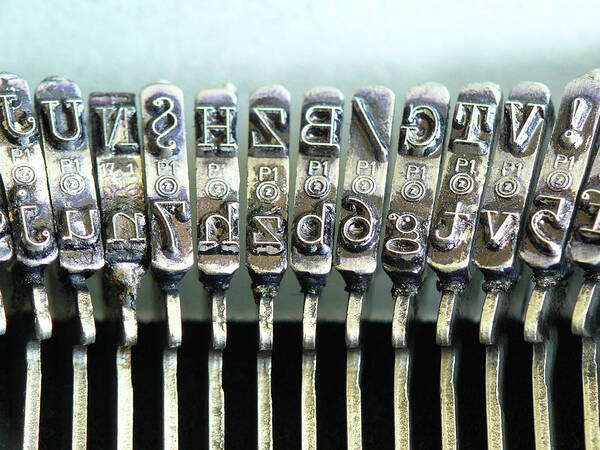 Technology Art Print featuring the photograph Closeup Of Typewriter Keys by Ilona Nagy