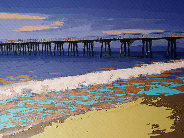 Coastal Art Print featuring the digital art Colorful Coastal Configuration by Phil Perkins