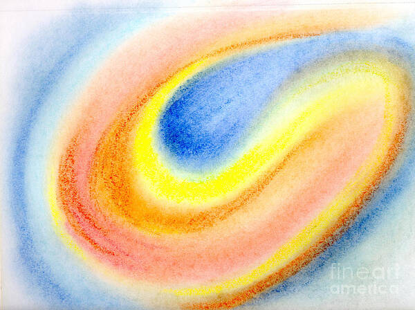 Color Art Print featuring the drawing Comet Glow Color Abstract by Ray B