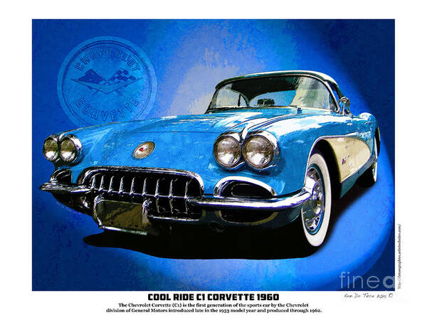 Corvette Art Print featuring the photograph Cool Corvette by Kenneth De Tore