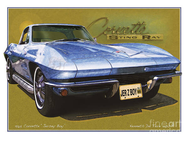 Corvette Art Print featuring the photograph Corvette 1965 by Kenneth De Tore