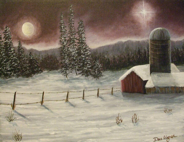 Christmas Art Print featuring the painting Country Christmas by Dan Wagner