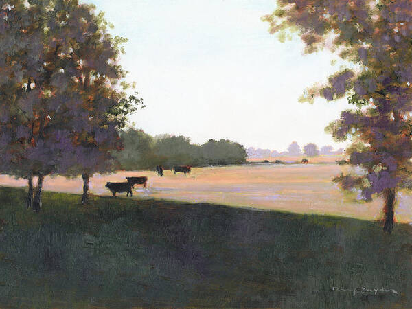 Cow Painting Art Print featuring the painting Cows 5 by J Reifsnyder