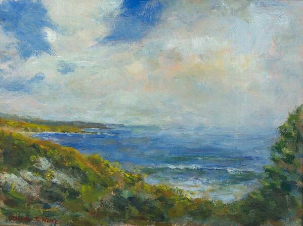 Crystal Cove Art Print featuring the painting Crystal Overlook by Edward White