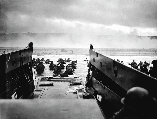 Human Art Print featuring the photograph D-day Landings by Robert F. Sargent, Us Coast Guard