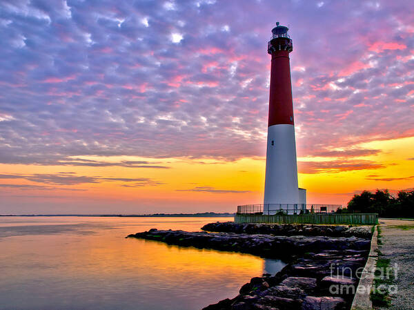  Lbi Art Print featuring the photograph Dawn at Barnegat Lighthouse by Mark Miller